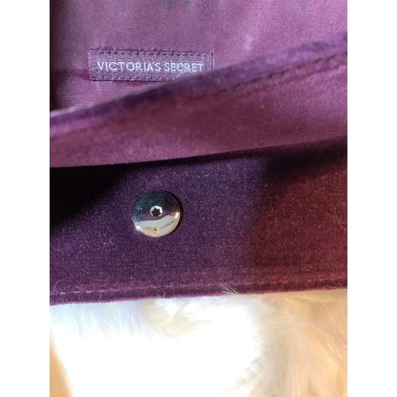 Victoria Secret Women’s Shoulder Velvet Bag Purple - Picture 6 of 6